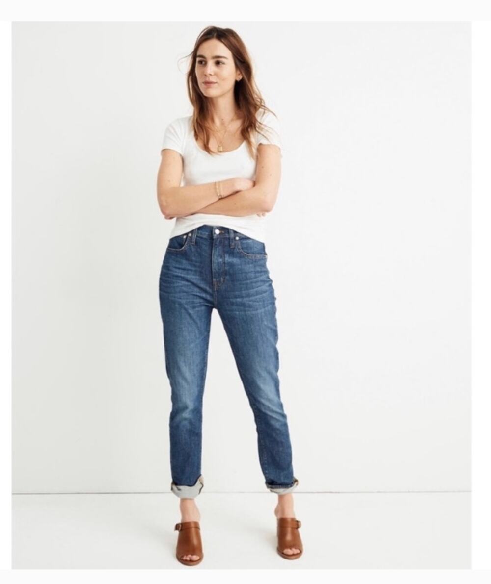 Madewell High Rise Slim Boyjean Denim Jeans Sz 26 Minimal Classic Casual BTC